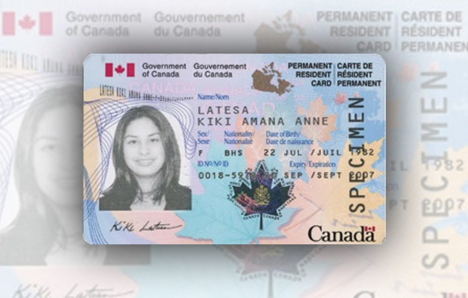 Fake Canadian ID card